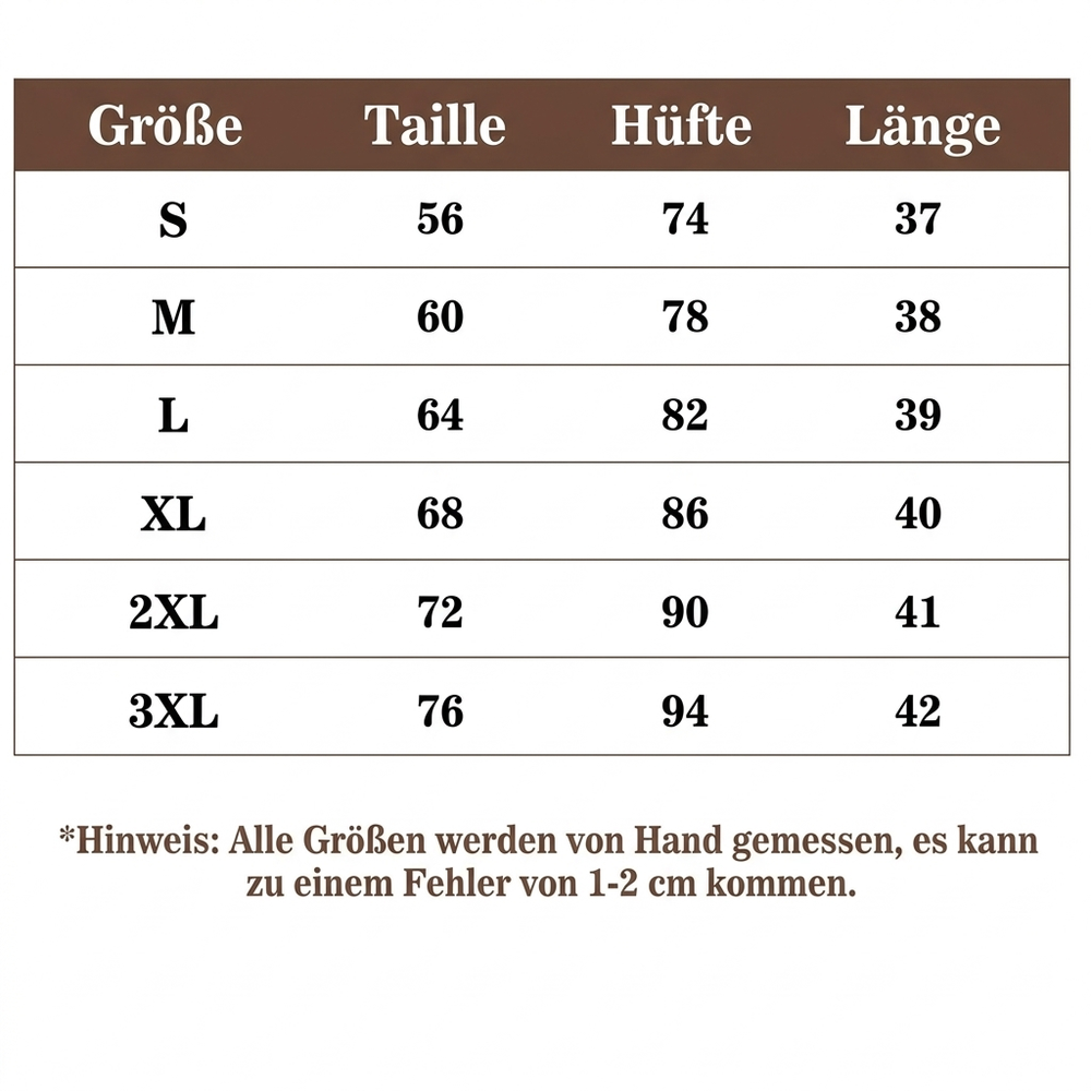 Größentabelle